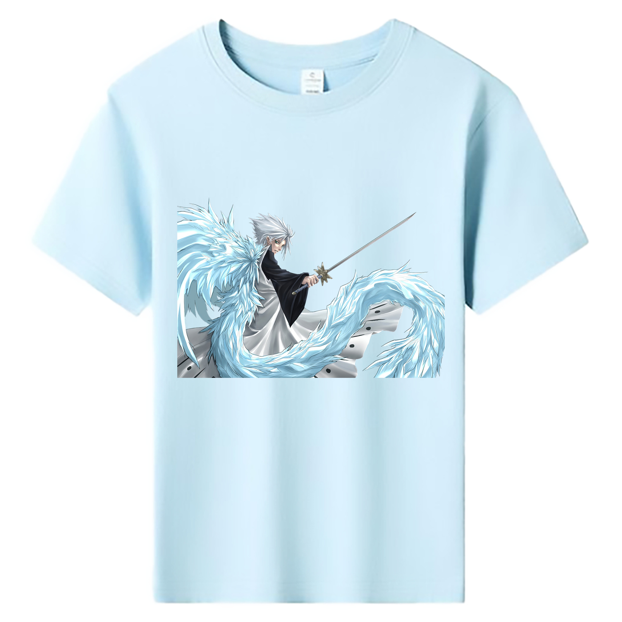 （画像用） ブリーチ 日番谷冬獅郎（ひつがや とうしろう） BLEACH Hitsugaya Toushirou 綿100％キッズTシャツ（フロントプリント）